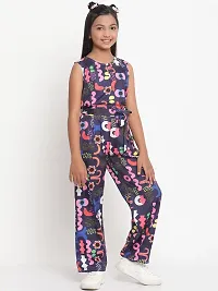 Multicolor Floral Print Crepe Jumpsuit-thumb3