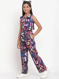 Multicolor Floral Print Crepe Jumpsuit-thumb2