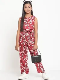 Stylish Fancy Crepe Basic Jumpsuit For Kids Girls-thumb4