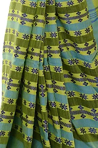 Rupanjali Women's Khadi Cotton Saree With Blouse Piece (Rs_Bh001_Green  Blue)-thumb4