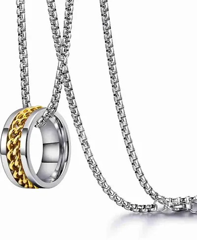 Alluring Alloy Crystal Chain with Pendant for Men