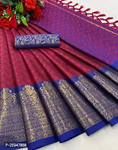 Stylish Cotton Silk Printed Saree with Blouse piece