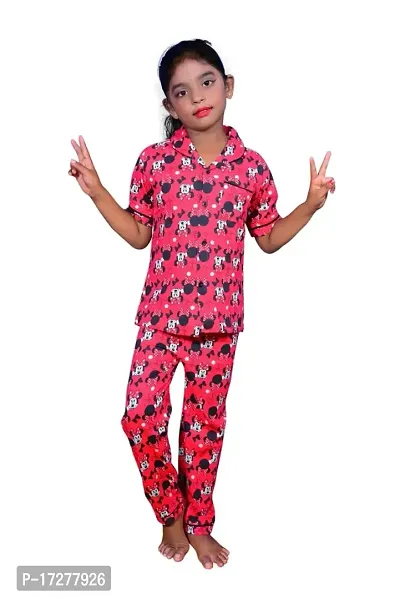 Comfortable  Attractive Cotton Printed Boy  Girls Night Suit and Dress Pack of 1-thumb3