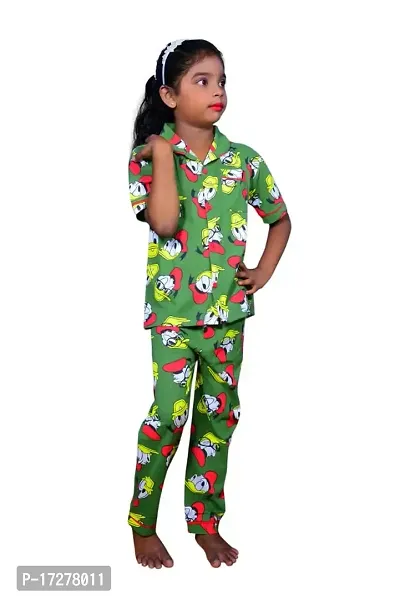 Comfortable  Attractive Cotton Printed Boy  Girls Night Suit and Dress Pack of 1-thumb2