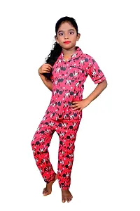 Comfortable  Attractive Cotton Printed Boy  Girls Night Suit and Dress Pack of 1-thumb1