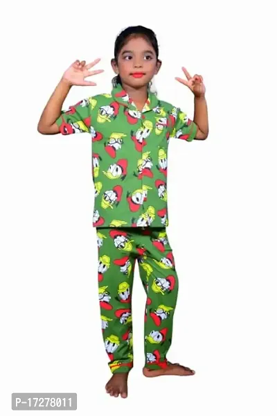 Comfortable  Attractive Cotton Printed Boy  Girls Night Suit and Dress Pack of 1-thumb0