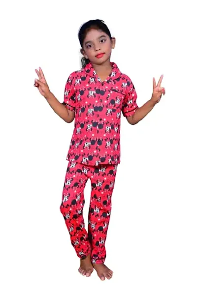Comfortable & Attractive Cotton Printed Boy & Girls Night Suit and Dress Pack of 1
