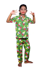 Comfortable  Attractive Cotton Printed Boy  Girls Night Suit and Dress Pack of 1-thumb2