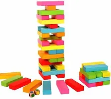 Wooden Colorful Jenga Building Blocks  (54 Pieces)-thumb2