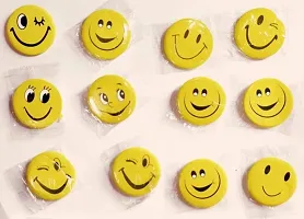 4 cm Smiley Emoji Colourful Expressions Button Pins Badge Brooch - Set of 30 - Birthday, Office and Theme Party-thumb1