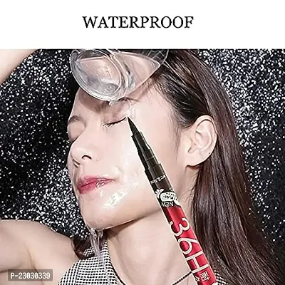 Waterproof 36H YANQINA Eyeliner Black Pencil Kajal Combo Set - Pack of 2-thumb3