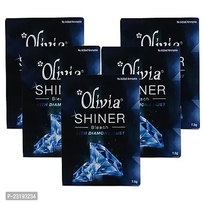 Olivia Skin Lightening Shiner Bleach 7.5g With Diamond Dust, 7.5 g X 5 pack of 5