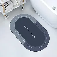 Doormats Quick Drying Bathroom Mats  Water Absorbent Door Mat for Home,Water Absorbing Non-Slip Bathroom Floor mats (Bathroom Print) (1, Multi Colour)-thumb1