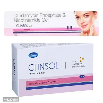 CLINSOL ANTI ACNE FACE CREAM and Clinsol Soap Enriched ( combo pack )-thumb0