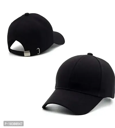 Street Style Black Fashion Cap For Men-thumb0