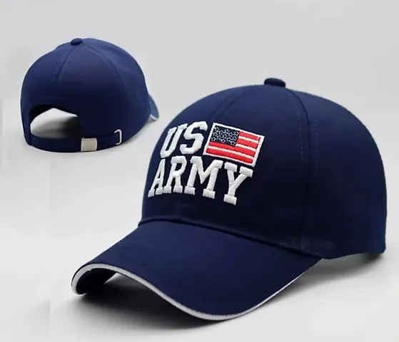 REFFER Fashionable Latest 3D Embroidered US Army Cotton Adjustable Baseball caps for Men and Women