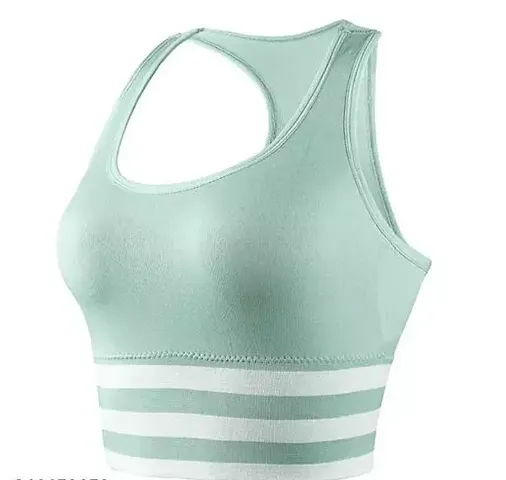 Trendy Solid Non Padded Sports Bra