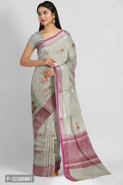 Stylish Cotton Silk Saree with Blouse piece-thumb0