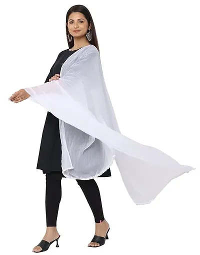 Trendy Solid Nazneen Dupatta For Women