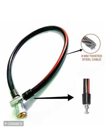 Cycle motatcycle lock Theft Multipurpose Heavy Duty Steel Cable Helmet Safety Lock with 2 Keys for Bike, Bicycle and  Cycle ( Multicolor)