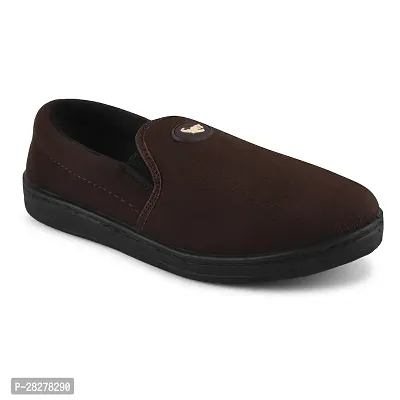 Trendy Brown Solid Loafers-thumb5
