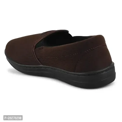 Trendy Brown Solid Loafers-thumb4