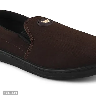 Trendy Brown Solid Loafers-thumb2