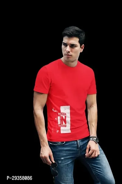 Mens Round Neck Graphic Printed Tshirt-thumb0