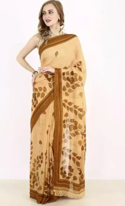 Stylish Georgette Women Saree with Blouse Piece