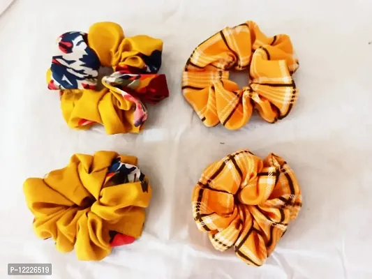 Modern Printed Hair Scrunchy pack of 4