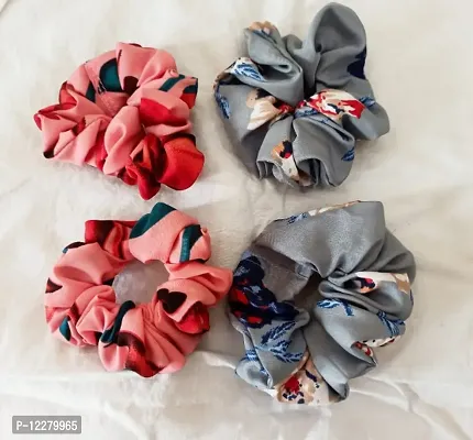 Modern Hair Scrunchy for Women and Kids Girls, Pack of 4