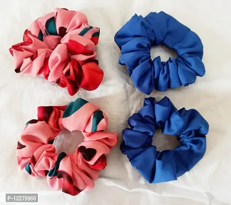 Modern Hair Scrunchy for Women and Kids Girls, Pack of 4