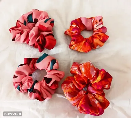 Modern Hair Scrunchy for Women and Kids Girls, Pack of 4