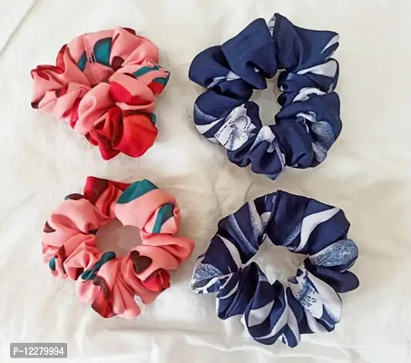 Modern Hair Scrunchy for Women and Kids Girls, Pack of 4