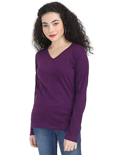 Comfy Solid Cotton T-shirt for women