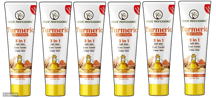 UNIQUE PROFESSIONAL 3 IN 1 TURMERIC SKIN CREAM PACK OF 6-thumb0