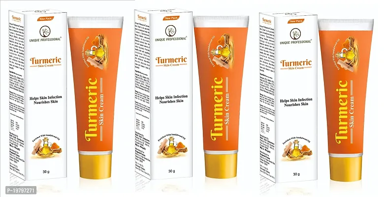 UNIQUE PROFESSIONAL ANTI ACNE  PIMPLE REMOVAL TURMERIC FACE CREAM 30 GR PACK OF 3