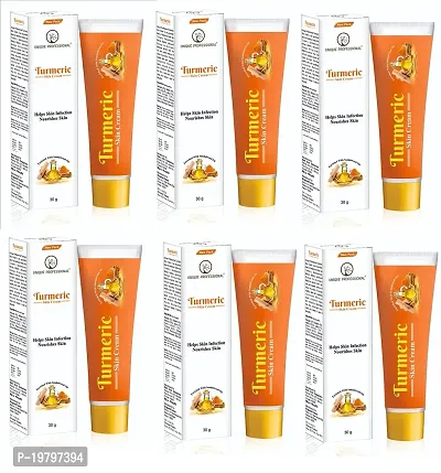 UNIQUE PROFESSIONAL ANTI ACNE  PIMPLE REMOVAL TURMERIC FACE CREAM 30 GR PACK OF 6-thumb0