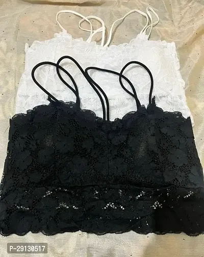 Stylish Black Net Lace Bras For Women-thumb0