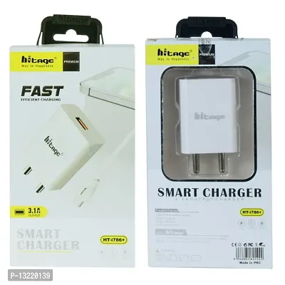 Smart Charger HT-i786+ 3.1 A Output Fast Efficient Charging Charger with Micro USB Charger-thumb2