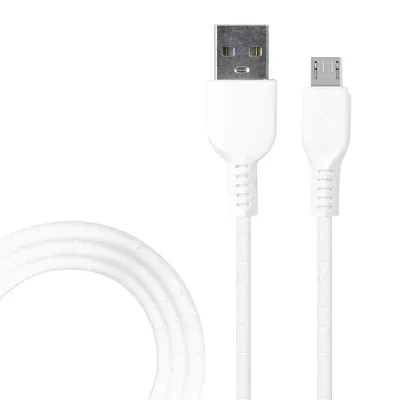 Micro USB Cable 2.4 A 1.2 m WB-41 MICRO USB CABLE QUICK CHARGE (Compatible with MOBILE, DESKTOP, LAPTOP, DATA TRANSMISSION, White, One Cable)