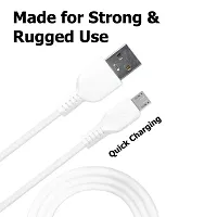 Micro USB Cable 2.4 A 1.2 m WB-41 MICRO USB CABLE QUICK CHARGE (Compatible with MOBILE, DESKTOP, LAPTOP, DATA TRANSMISSION, White, One Cable)-thumb2