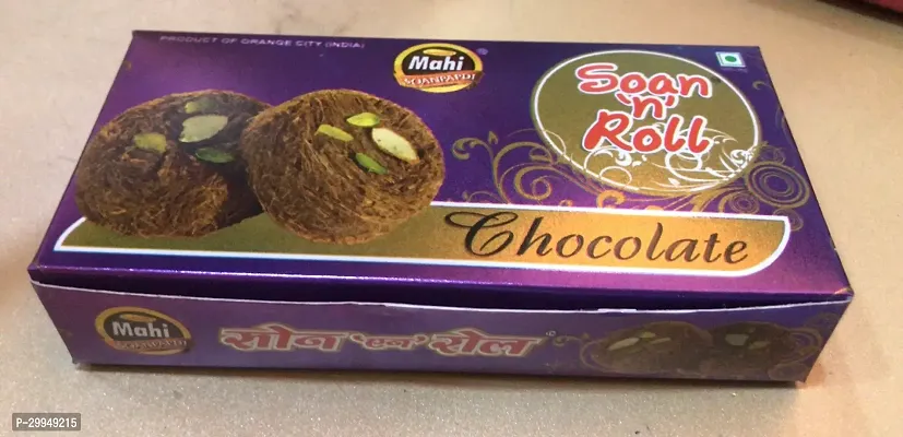 Soanpapdi Soan N Chocolate Roll Traditional Rajasthani Royal Indian Sweet for Gift.400 Gm-thumb0