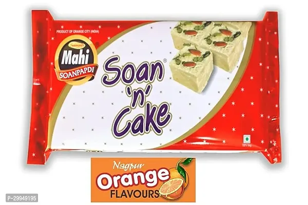 Soanpapdi Soan N Cake Traditional Rajasthani Royal Indian Sweet for Gift.400 Gm Orange Flavour)