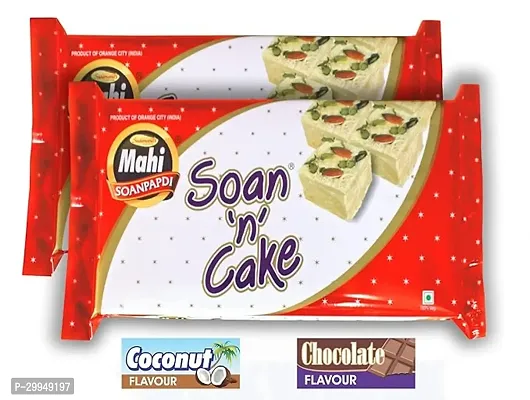 Sonpapadi Nagpur (son N Cake) Traditional Royal Indian Sweet Soan Papadi (pack of 2) (chocolate  Coconut Flavour 400 Gm Each)