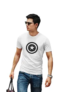 Doer Captain America Cotton T-Shirts for Men & Women White Small Size-thumb3