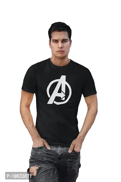 Doer Avengers Cotton T-Shirts for Men & Women Black Large Size