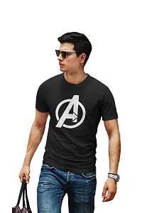 Doer Avengers Cotton T-Shirts for Men & Women Black Large Size-thumb3