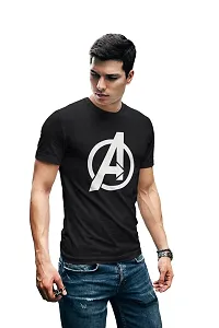 Doer Avengers Cotton T-Shirts for Men & Women Black Large Size-thumb1