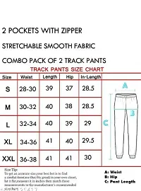 Stylish  Nylon Solid Regular Track Pants For Men Pack Of 2-thumb3